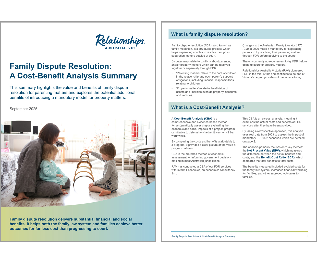 A preview of a 2-page report