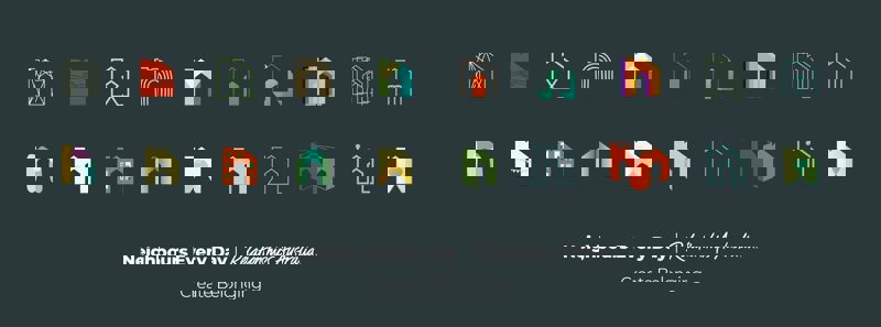 Different coloured Neighbours Every Day logos on top of a dark grey background